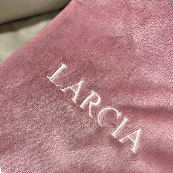 Personalizowany kocyk - brudny róż