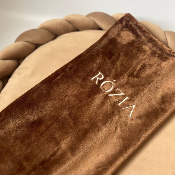 Personalizowany kocyk - ciemny brązowy