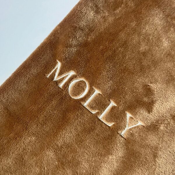 Personalizowany kocyk - jasny brąz