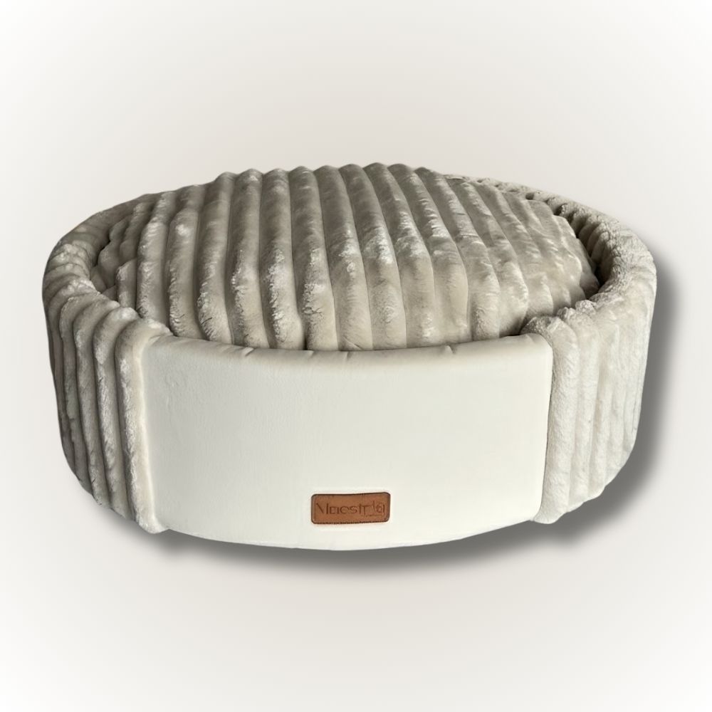 Legowisko Pufa - jasnokremowa