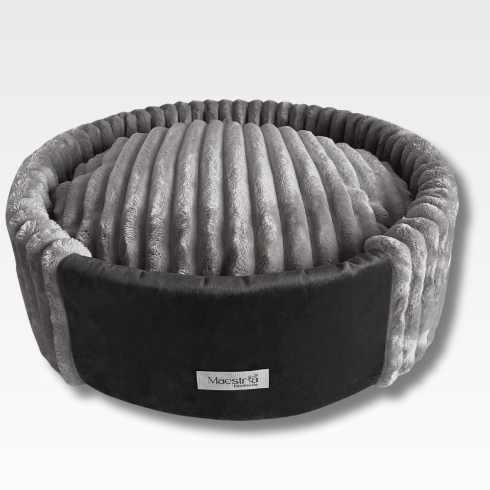 Legowisko Pufa - szaro-antracytowa