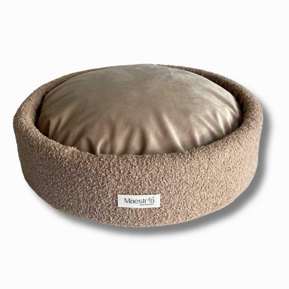 Legowisko Pufa - Boucle Beige - obrazek 2
