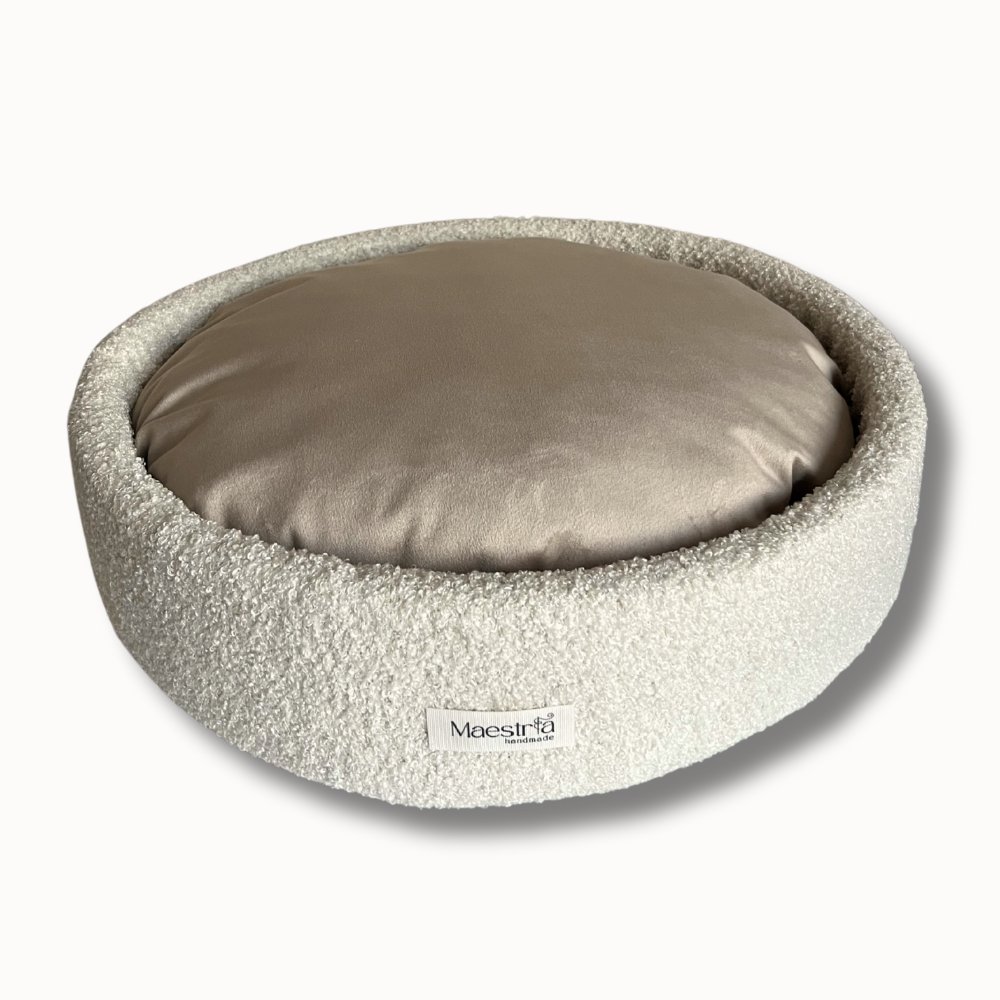 Legowisko Pufa - Boucle Cream - obrazek 2