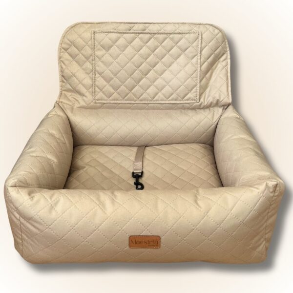 Fotelik do auta - beżowy + pas samochodowy GRATIS