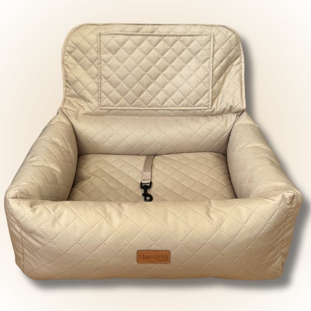 Fotelik do auta - beżowy + pas samochodowy GRATIS