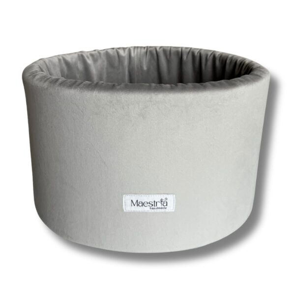 Box welurowy - silver