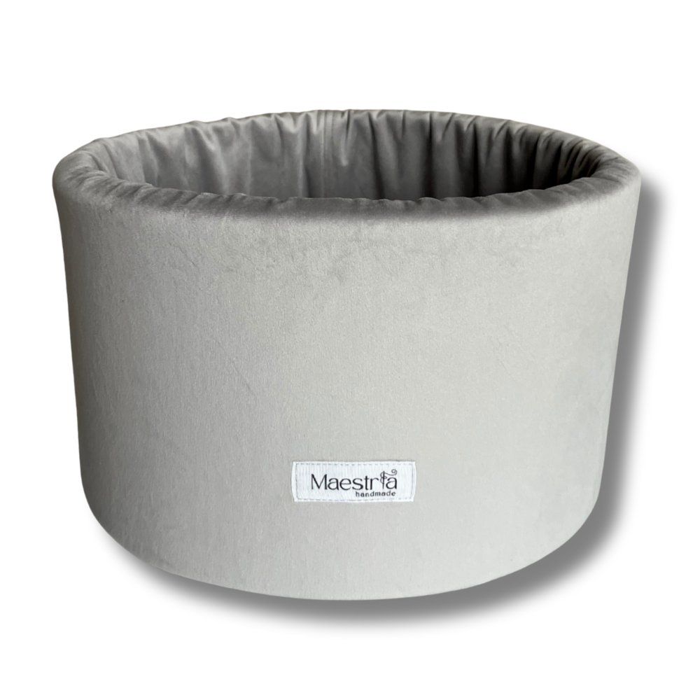 Box welurowy - silver