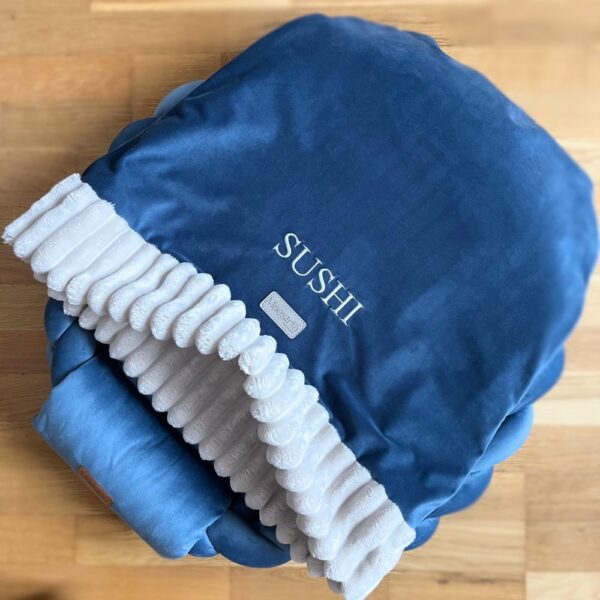 Śpiworek/norka/kocyk 3w1 niebiesko-kremowy