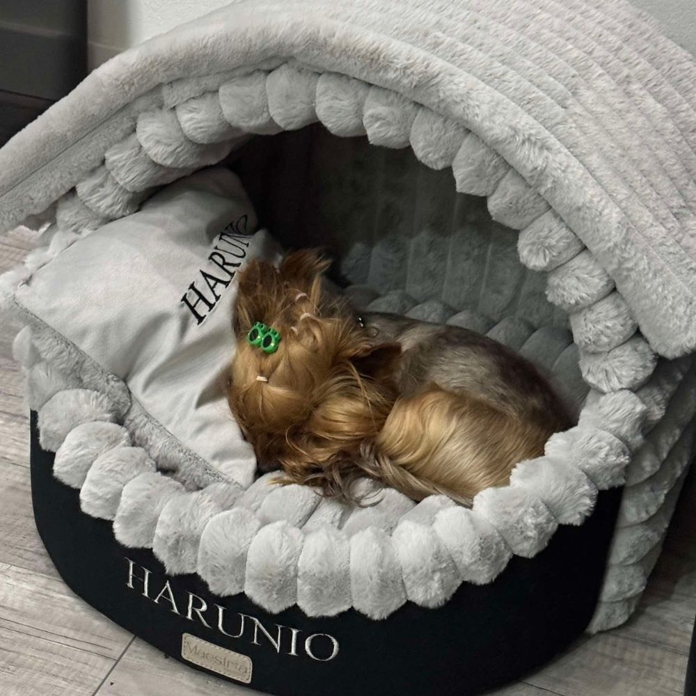 Legowisko-Budka Comfy - szaro-czarna - obrazek 2